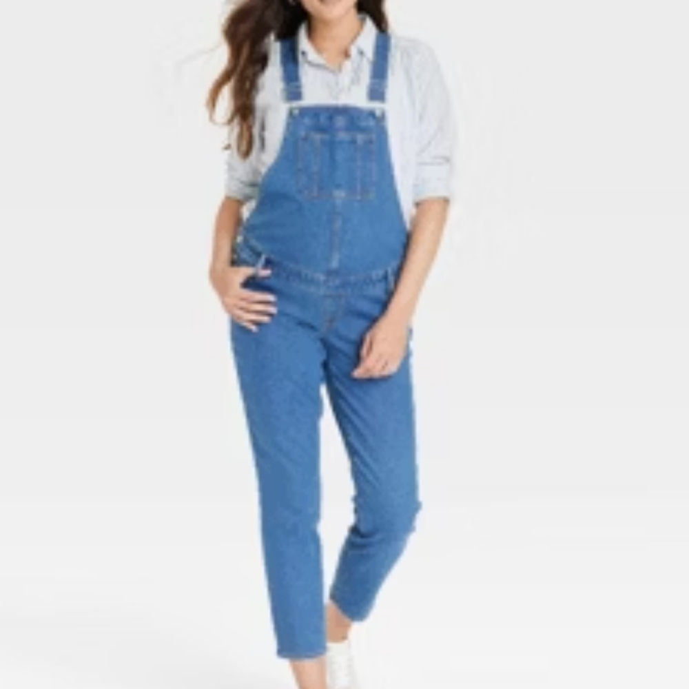 Isabel Maternity by Ingrid & Isabel Blue Denim Overalls